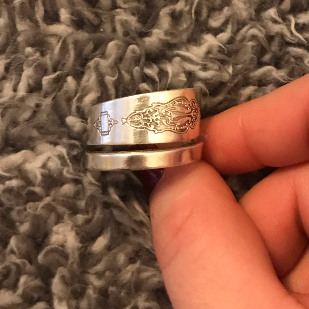 Vintage Handmade Spoon Ring Size 8 - Picture 7 of 7